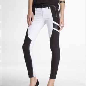 Never Before Worn Express White and Black Jean